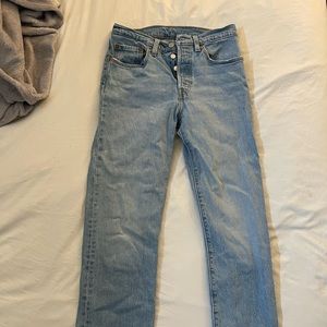 Levi’s 501 high waisted straight leg jeans